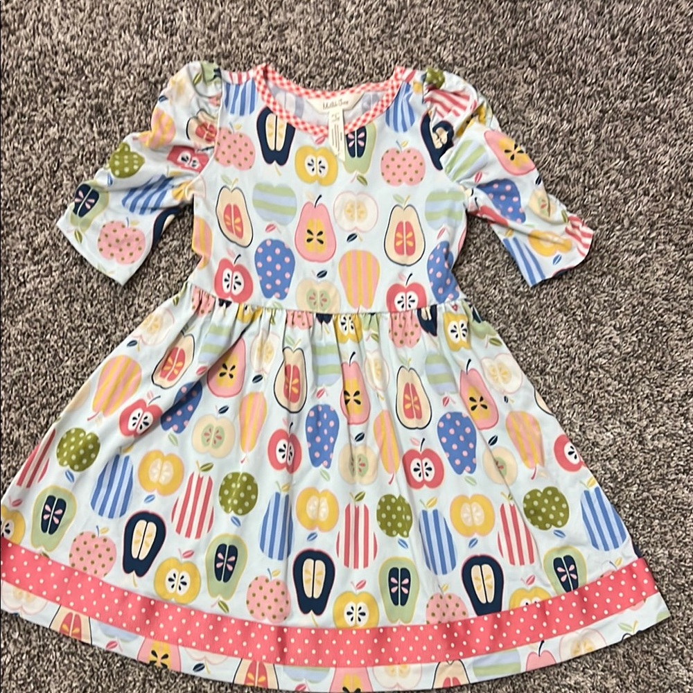 Matilda Jane Colorful Fruit Print Kids Dress